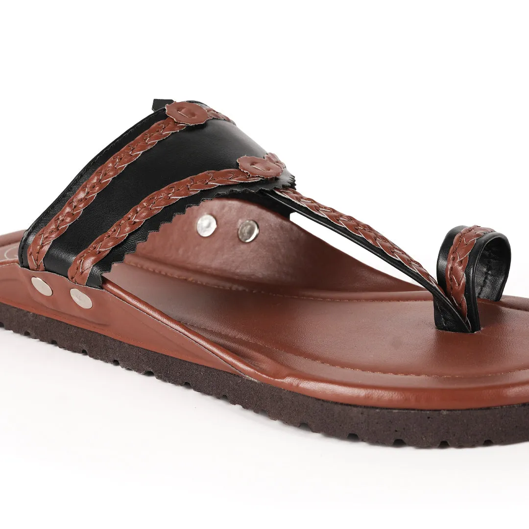 Monkstory Kolhapuri Sandals - Brown