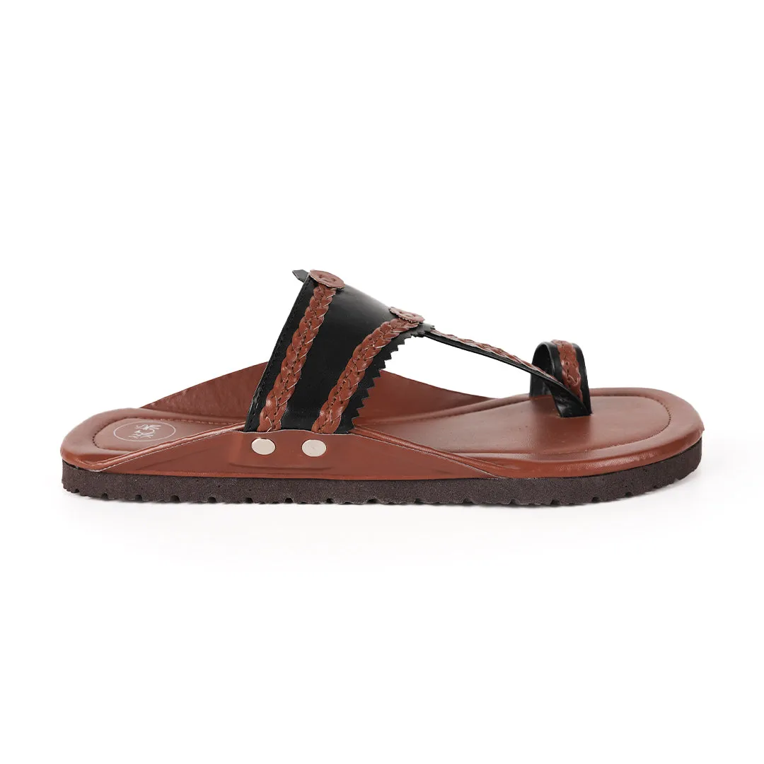 Monkstory Kolhapuri Sandals - Brown
