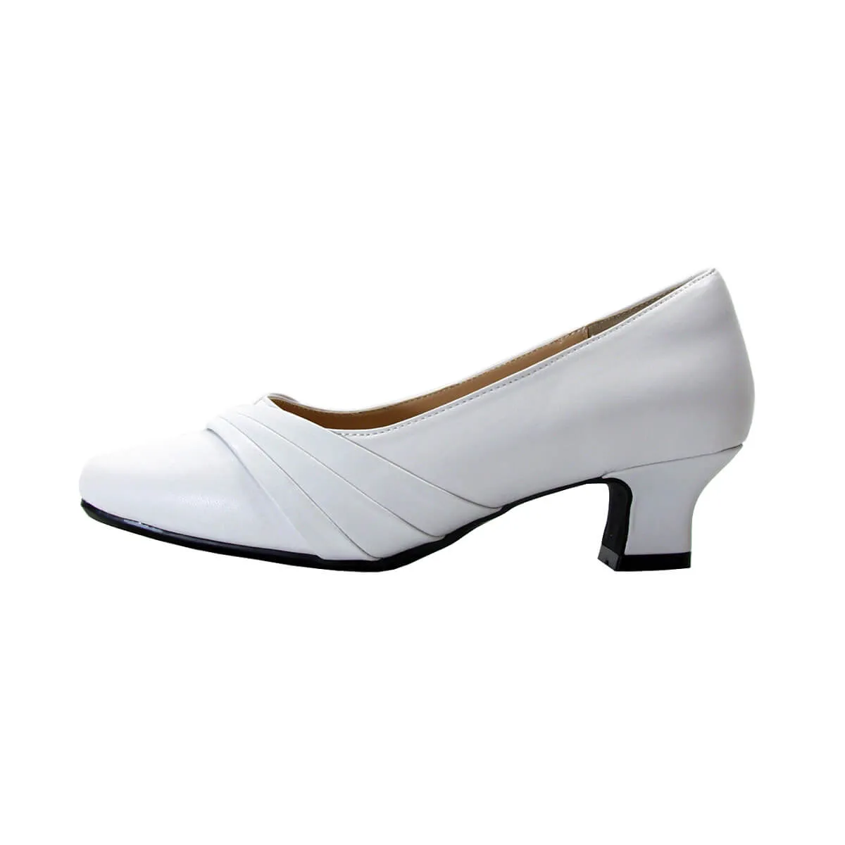 PEERAGE Angela Women's Wide Width Leather Dress Pumps