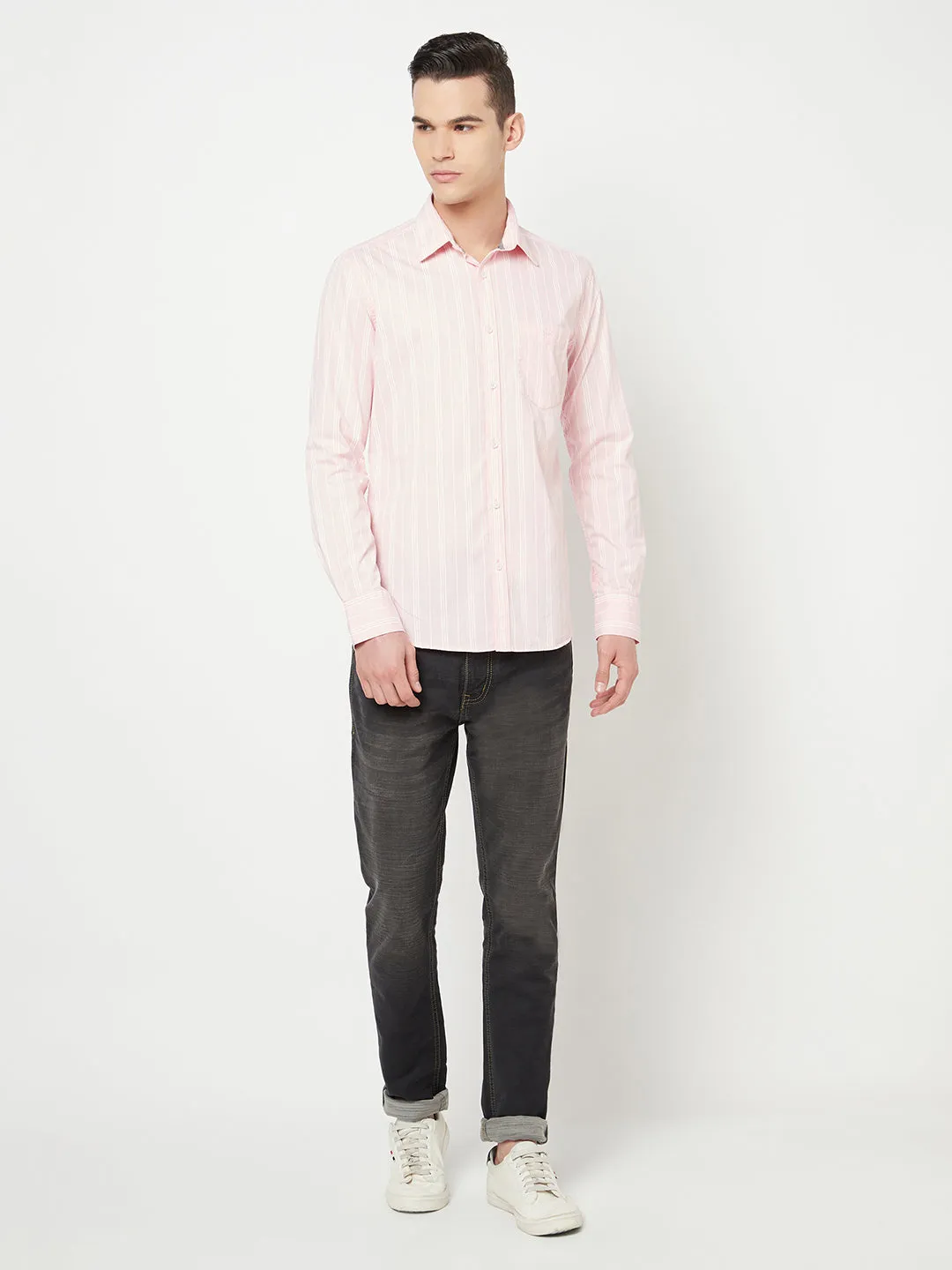 Pink Striped Shirt