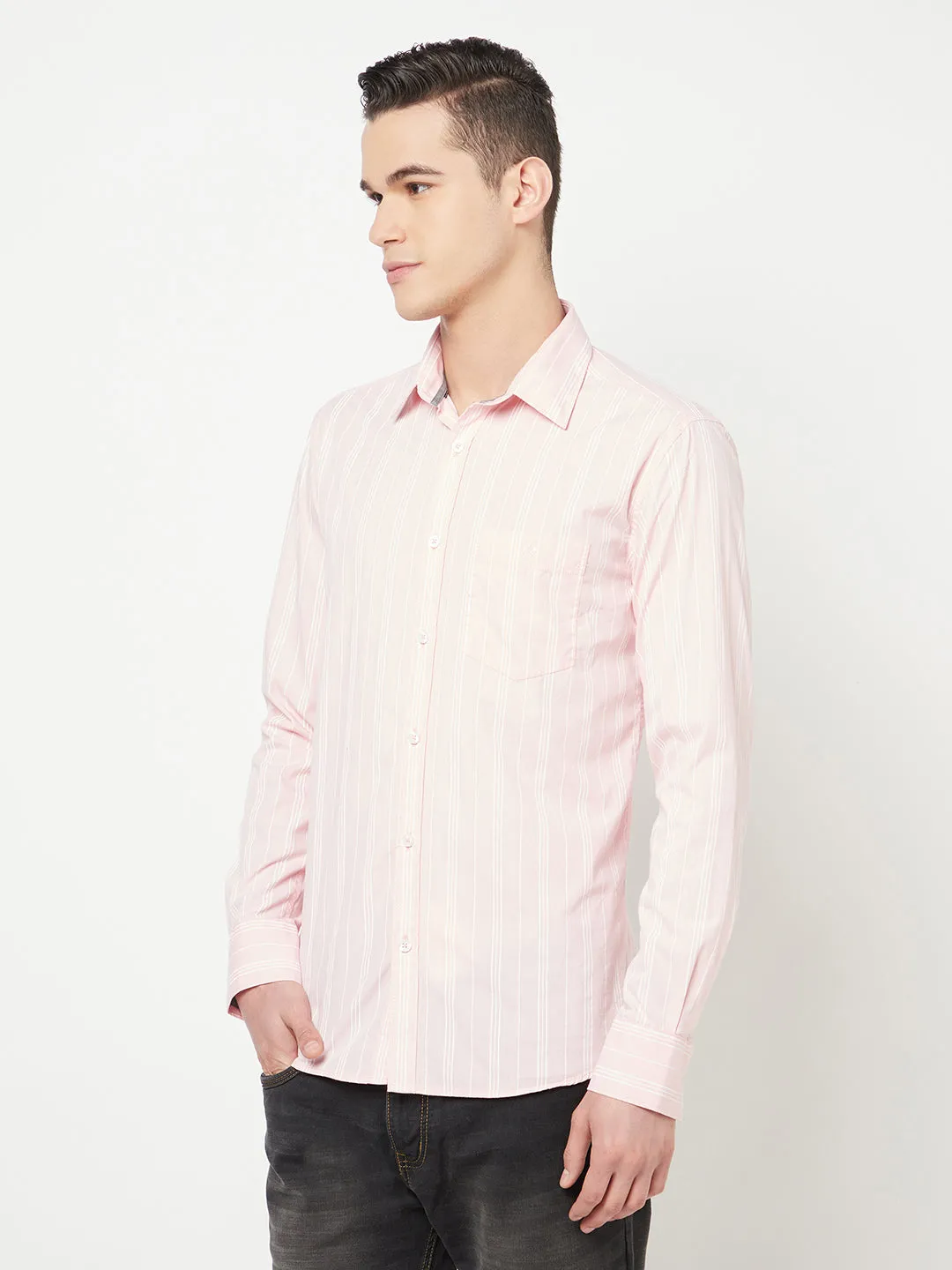 Pink Striped Shirt