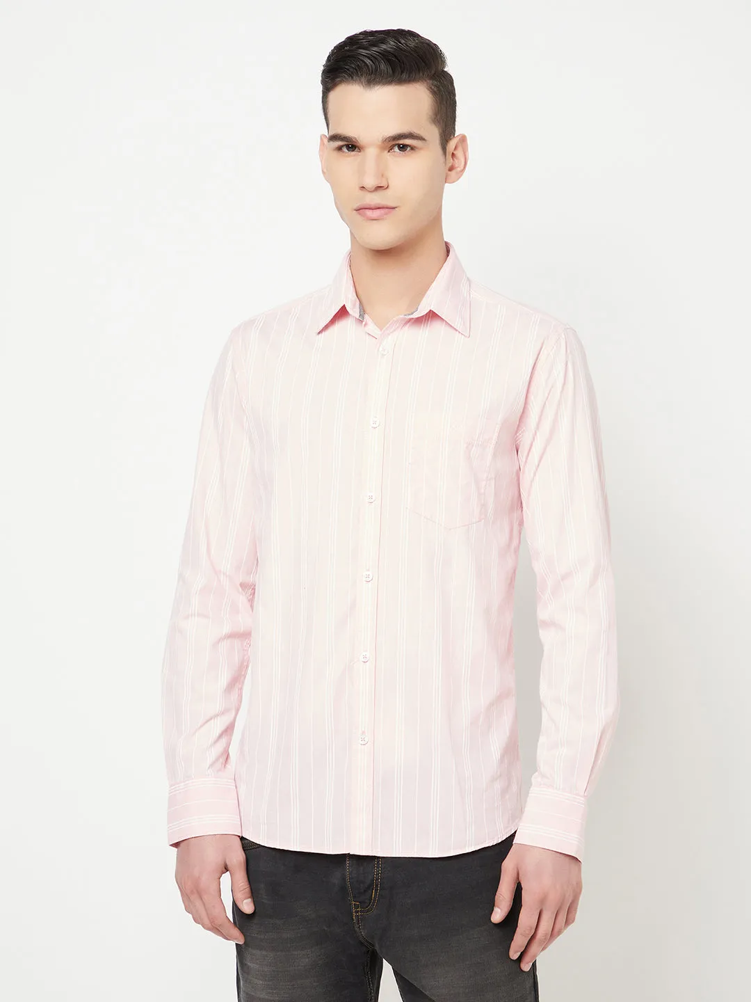 Pink Striped Shirt