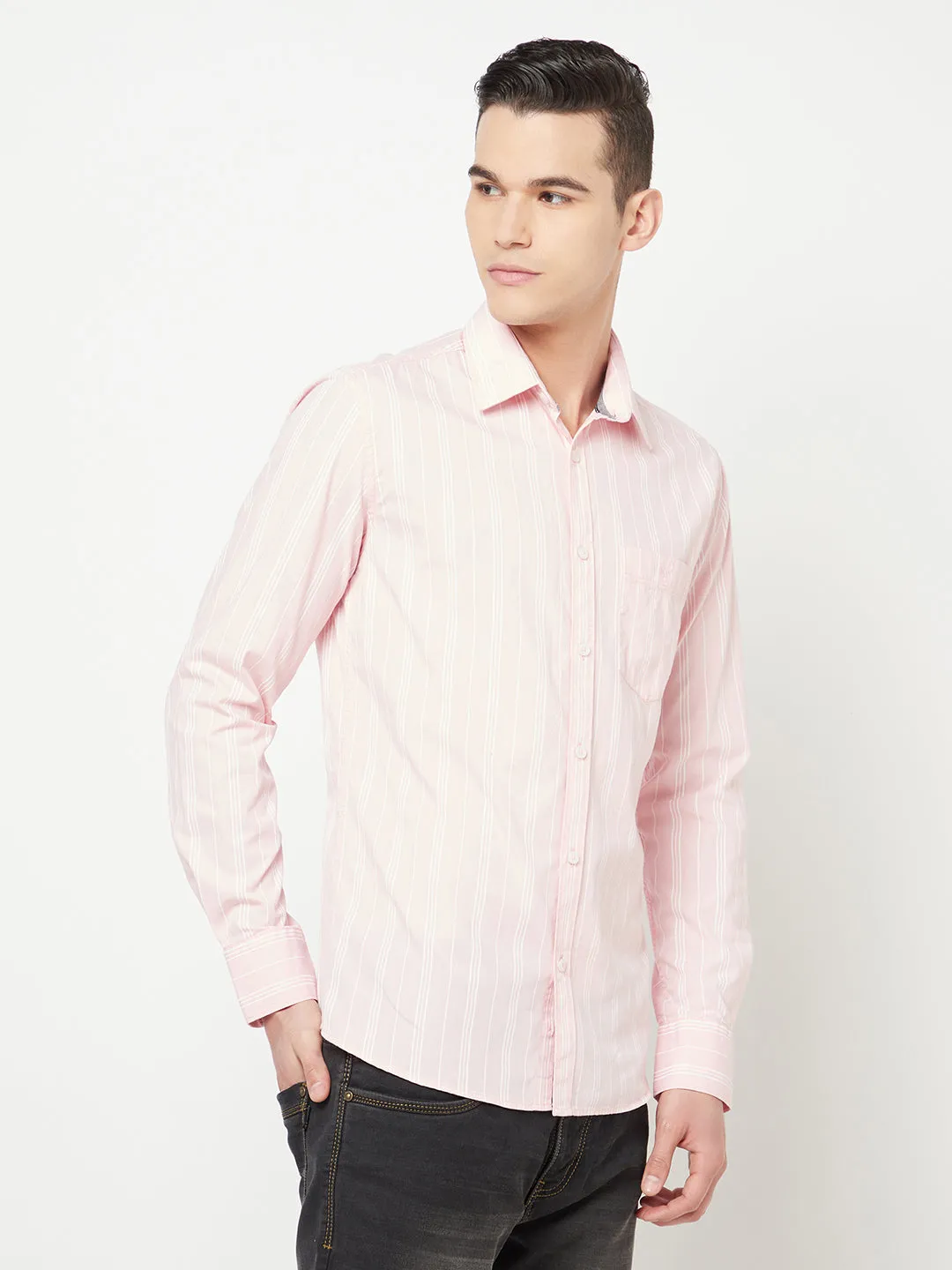 Pink Striped Shirt