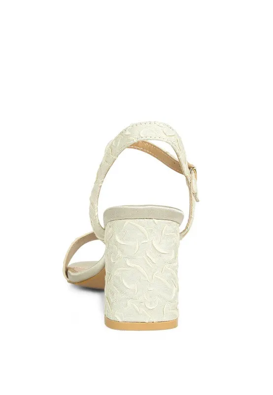 RAG & Co. - Chaplet Block Heel Pin Buckle Sandals