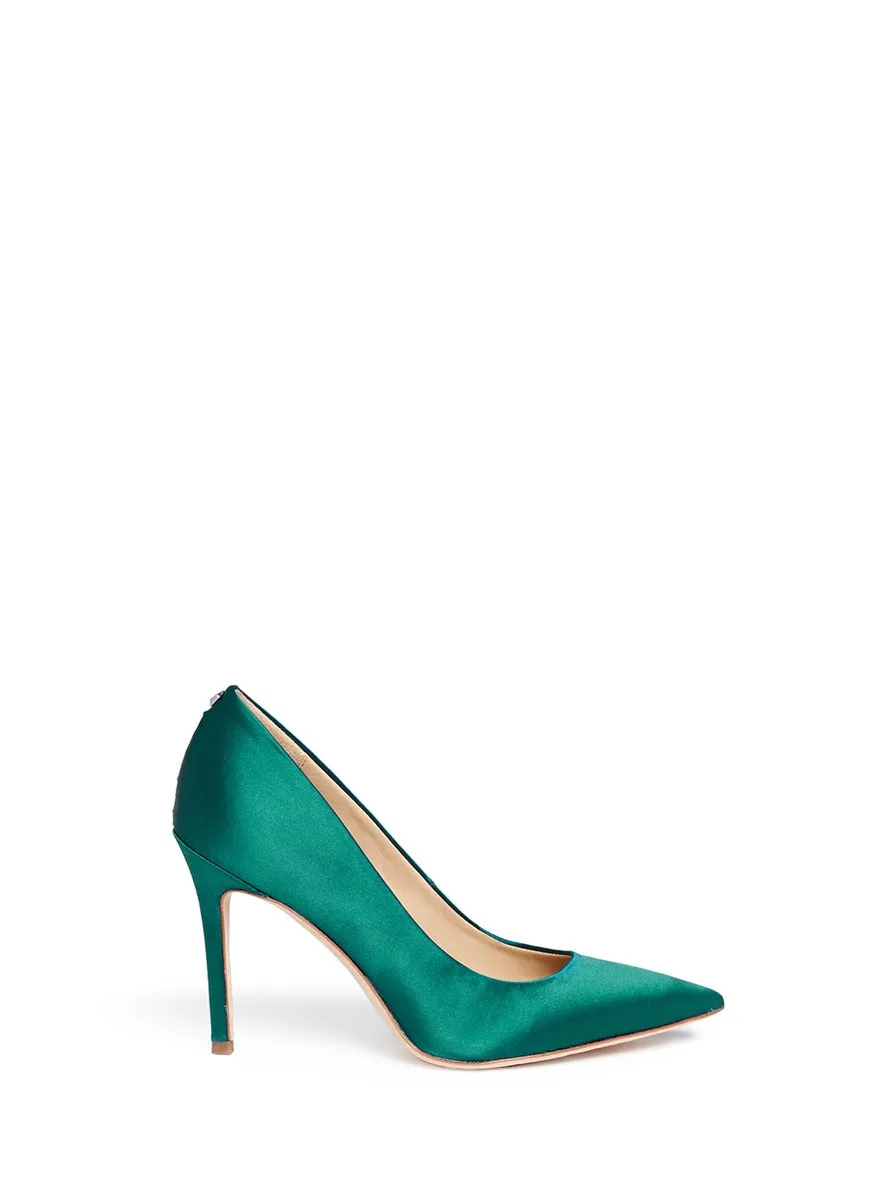 Sam Edelman Hazel Emerald Green Satin Stiletto Dress Shoes Pointed Toe Pump (9.5)