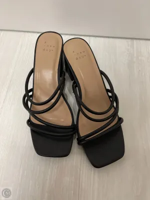 Sandals Heels Block By A New Day In Black, Size: 7.5
