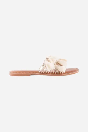 Seychelles Camellia Macrame Tassel Sandals in Natural
