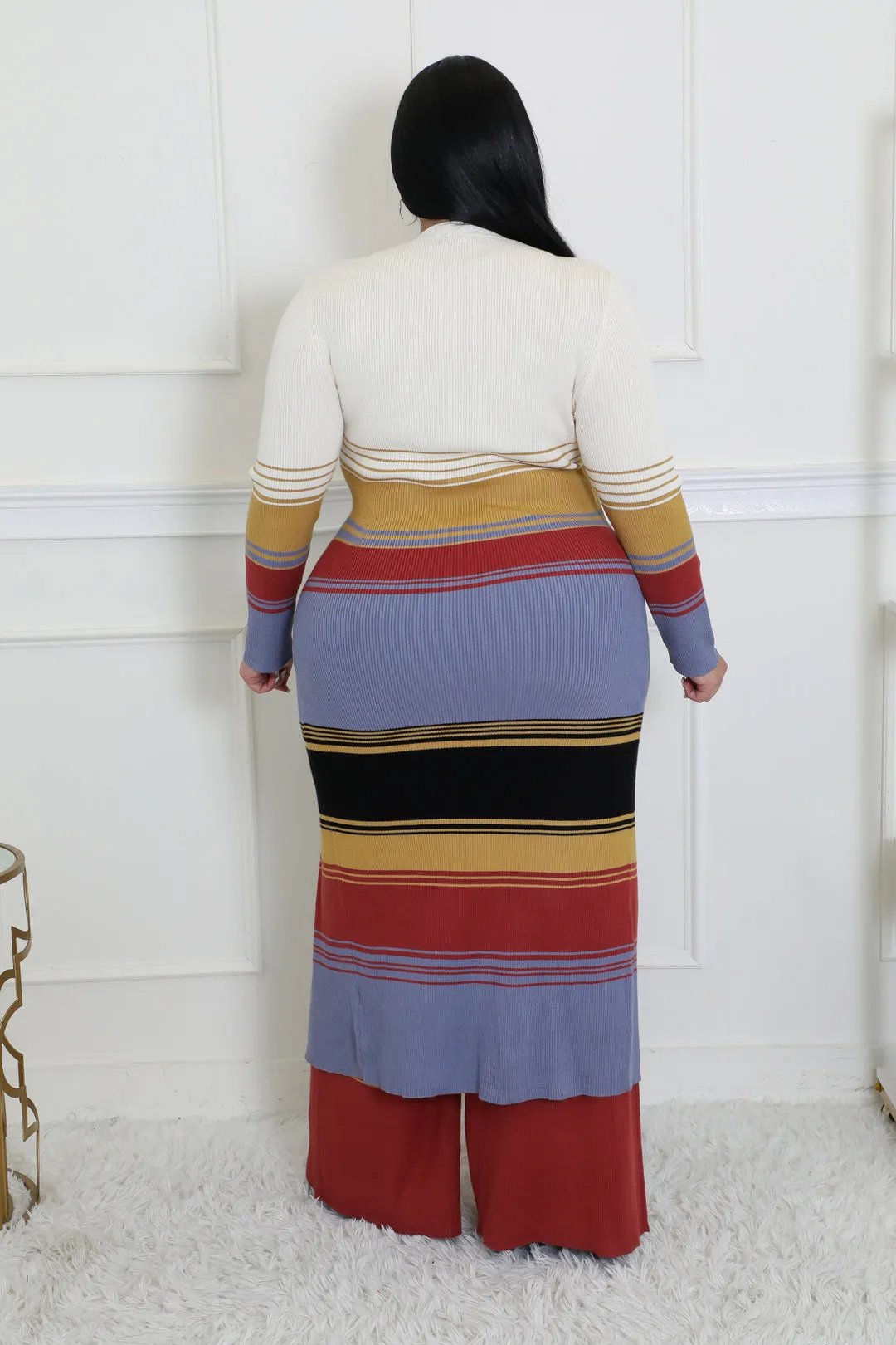 Stripes of Confidence Sweater Dress Set