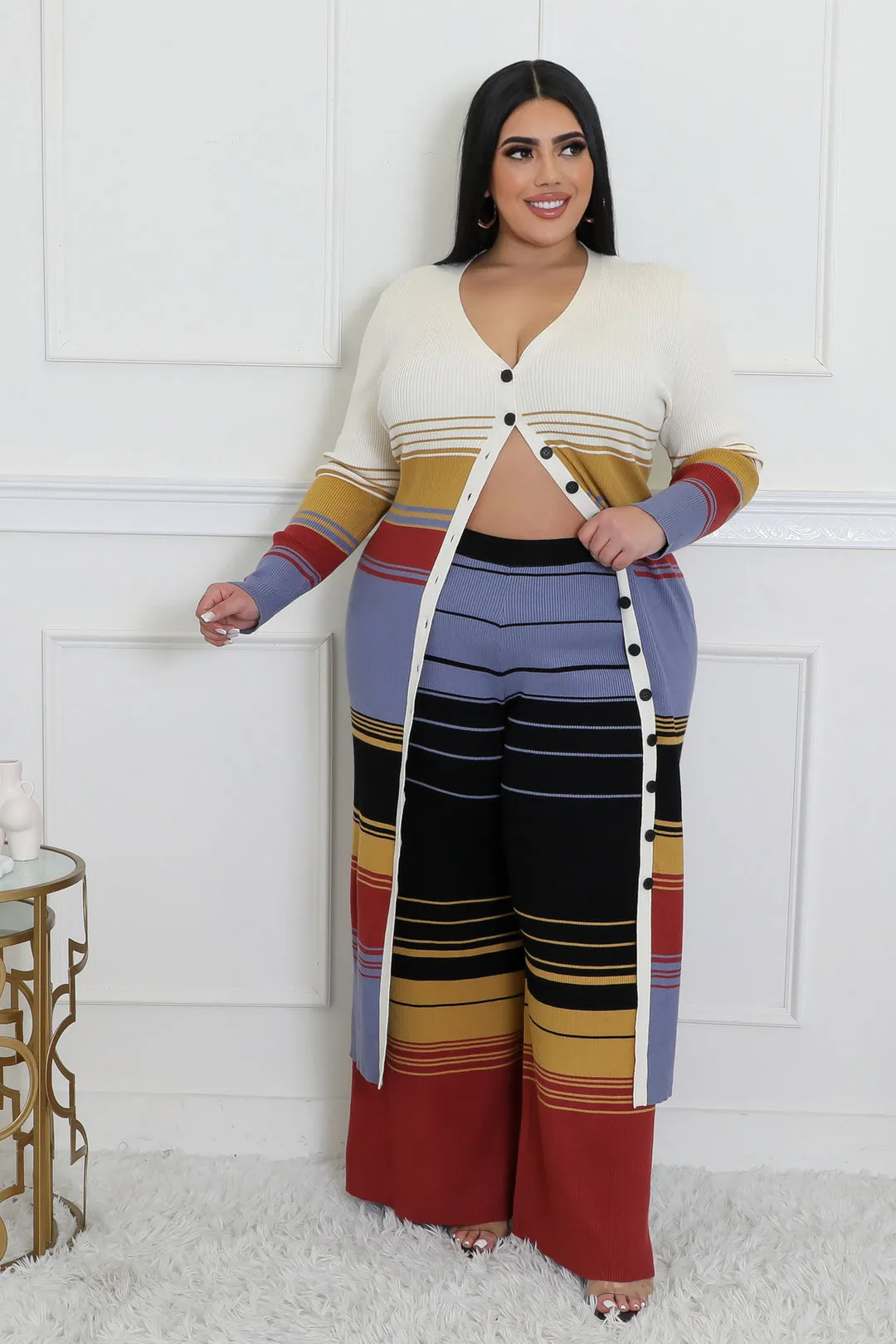 Stripes of Confidence Sweater Dress Set