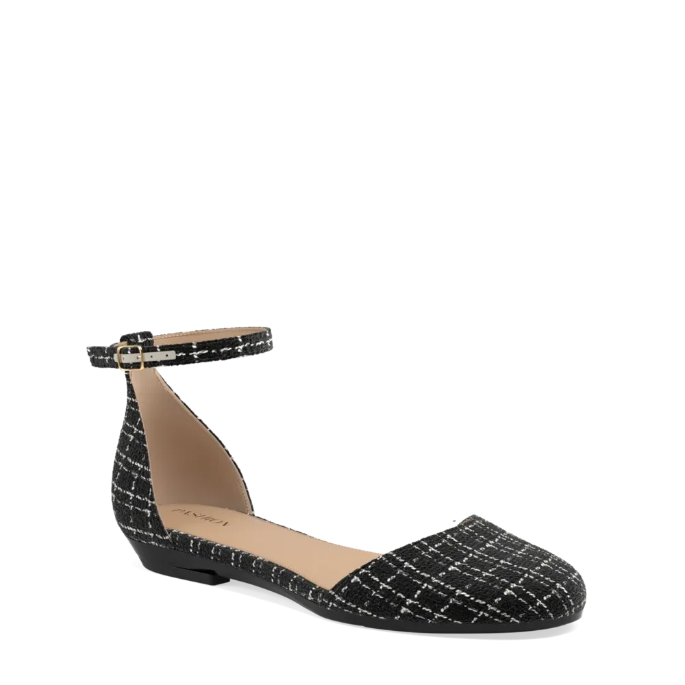 The Jocelyn - Coal Tweed Flat