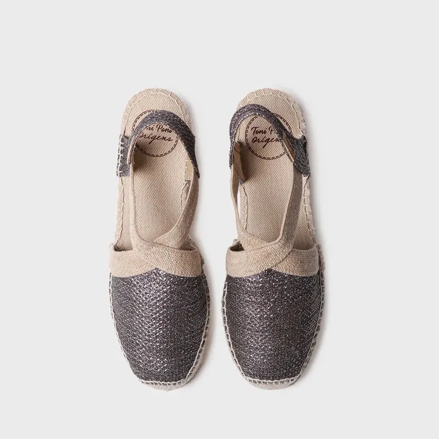 Toni Pons Women's Shiny Vegan Espadrilles In Grey