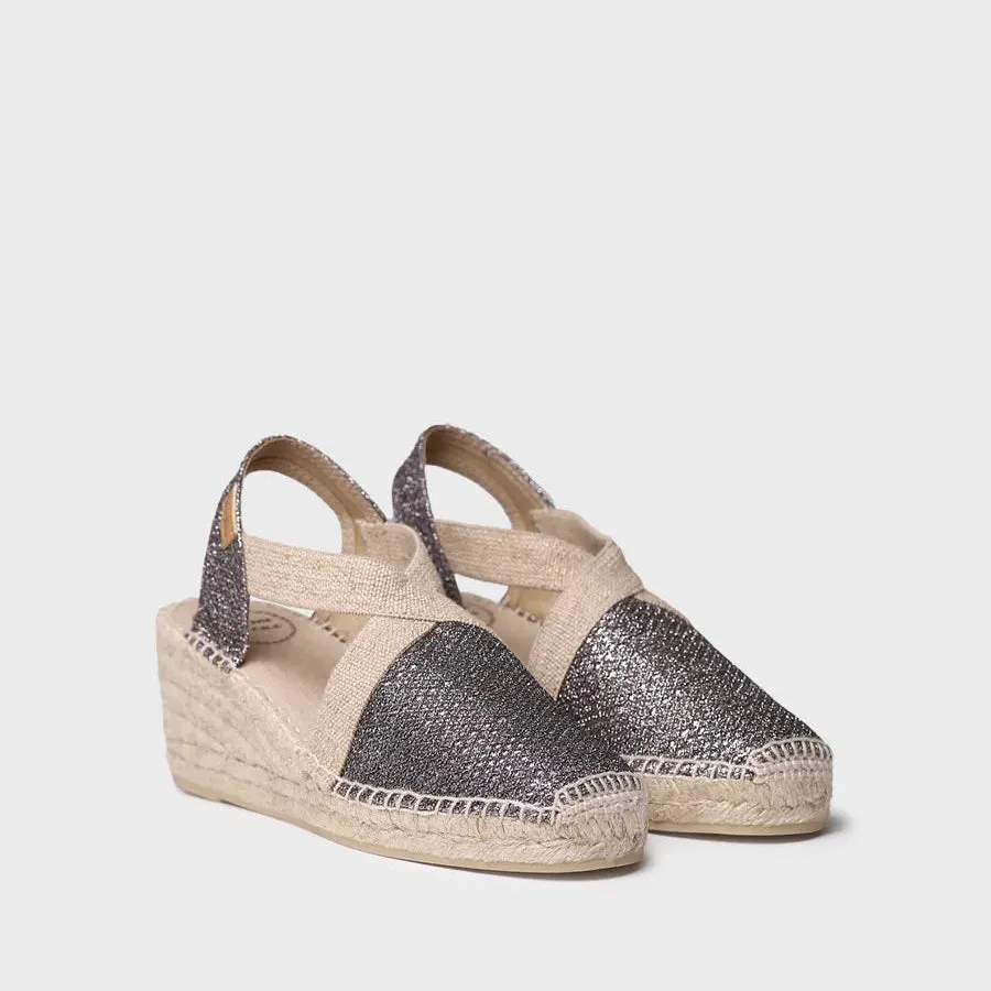 Toni Pons Women's Shiny Vegan Espadrilles In Grey