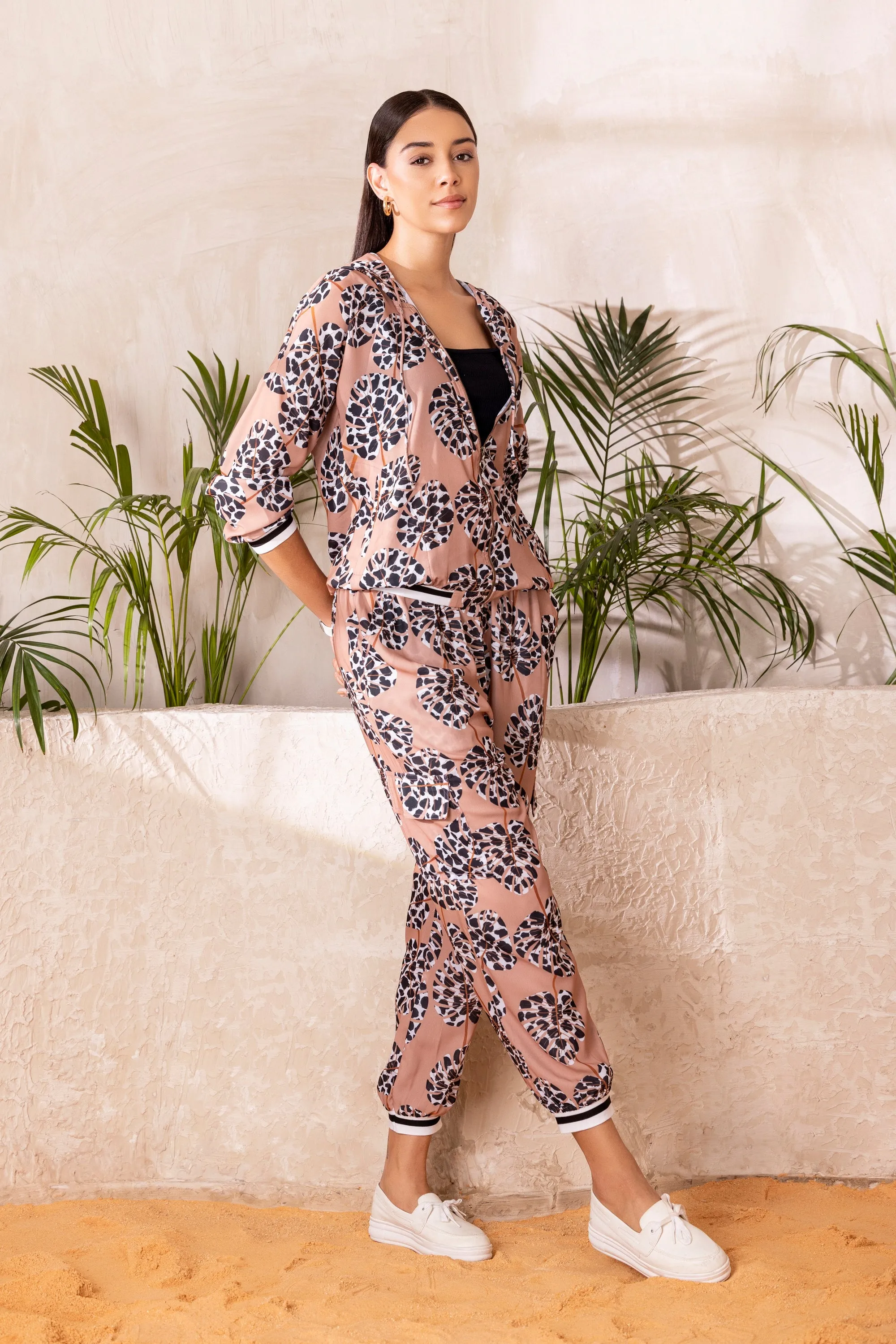 Tropical Animal Print Bomber Set
