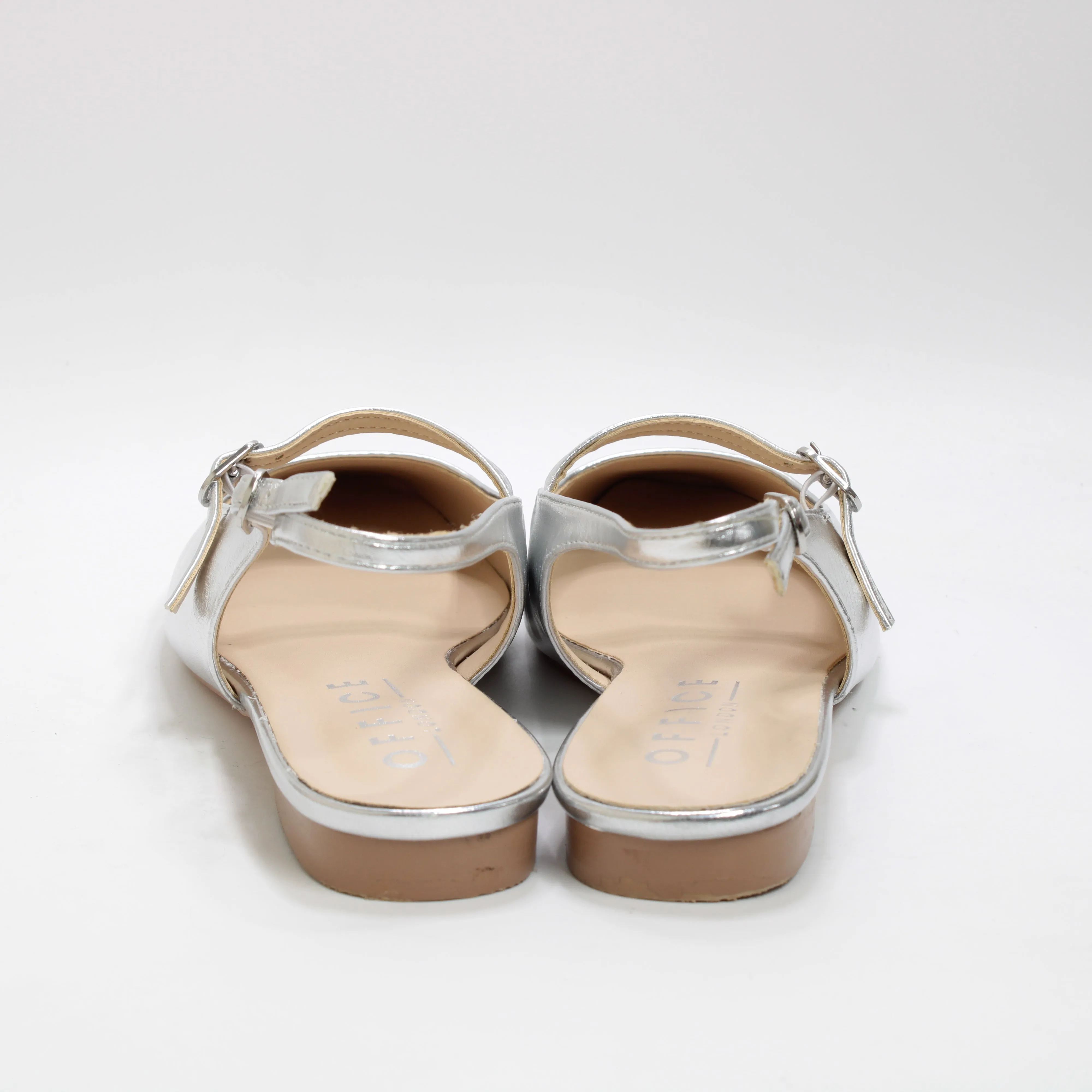 Womens Office Firefly Mary Jane Slingback Silver